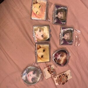 Anime Character Compact Mirrors and Hair Clips